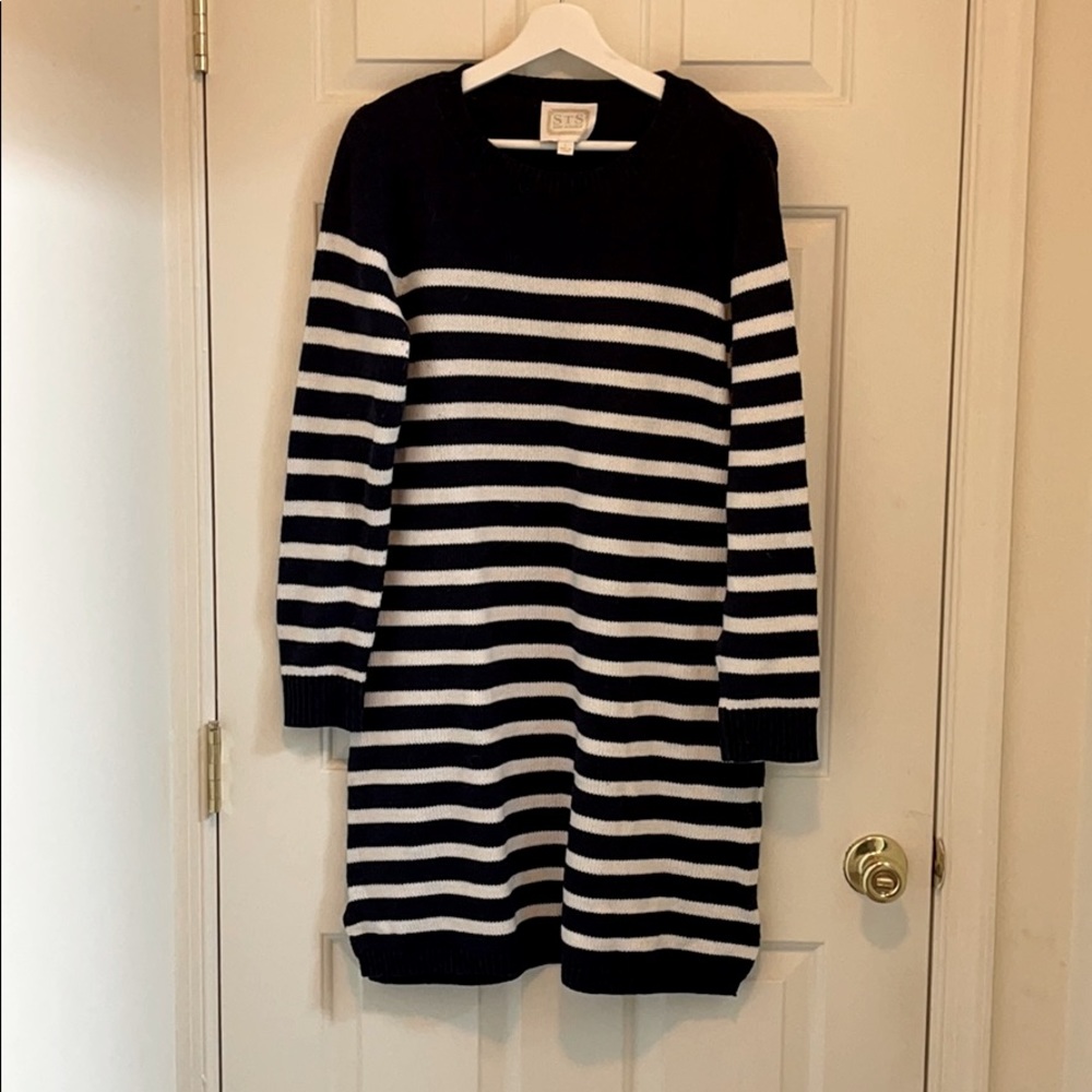 Sail to Sable Striped Sweater Dress